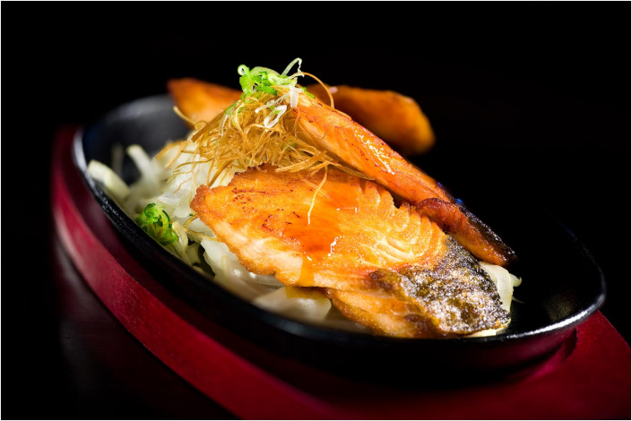 food photography salmon fish on plate